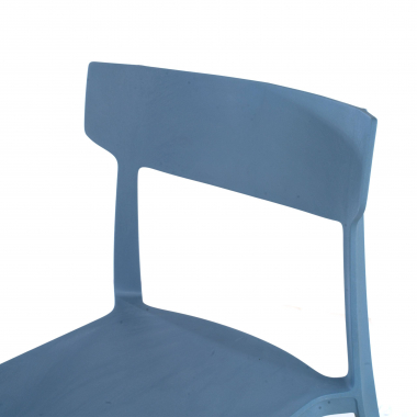 sedia da conferenza blu samba di plastica senza braccioli 3