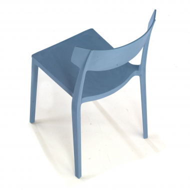 sedia da conferenza blu samba di plastica senza braccioli 5