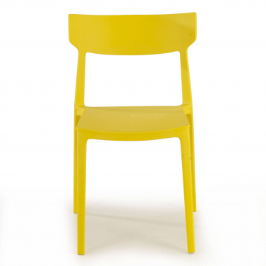 sedia da conferenza giallo samba di plastica senza braccioli 3
