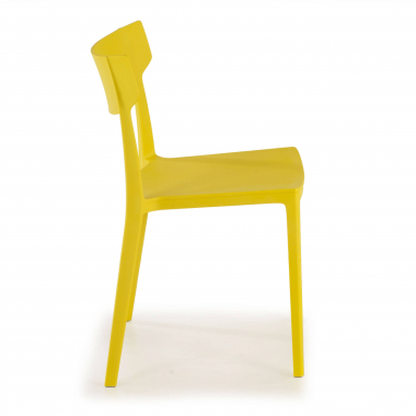 sedia da conferenza giallo samba di plastica senza braccioli 7
