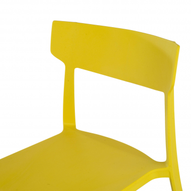 sedia da conferenza giallo samba di plastica senza braccioli 4