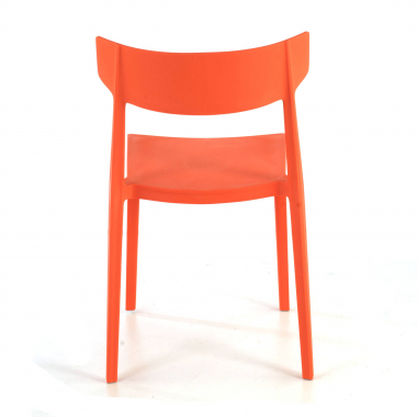 sedia da conferenza rosso samba di plastica senza braccioli 8