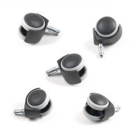 Set di rotelle per sedie ufficio 50 mm per parquet