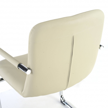 sedia da conferenza beige dallas ecopelle braccioli fissi 6