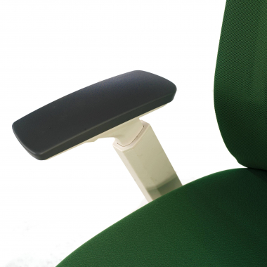 sedia ergonomica bianco verde struttura bianca tessuto braccioli regolabili 3d 7