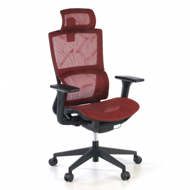 sedia ergonomica rosso winter rete transpirante braccioli regolabili 3d doppio supporto lombare poggiatesta 1
