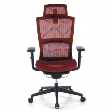 sedia ergonomica rosso winter rete transpirante braccioli regolabili 3d doppio supporto lombare poggiatesta 4