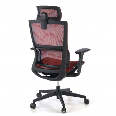 sedia ergonomica rosso winter rete transpirante braccioli regolabili 3d doppio supporto lombare poggiatesta 7