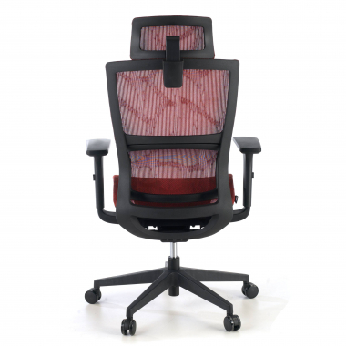 sedia ergonomica rosso winter rete transpirante braccioli regolabili 3d doppio supporto lombare poggiatesta 6