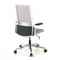 Sedia da Ufficio ergonomica Pacific white, Base Alluminio