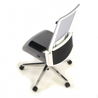 Sedia da Ufficio ergonomica Pacific white, Base Alluminio