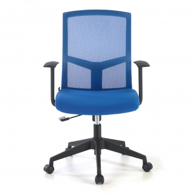 sedia girevole blu sedia da ufficio rete transpirante braccioli fissi supporto lombare 3
