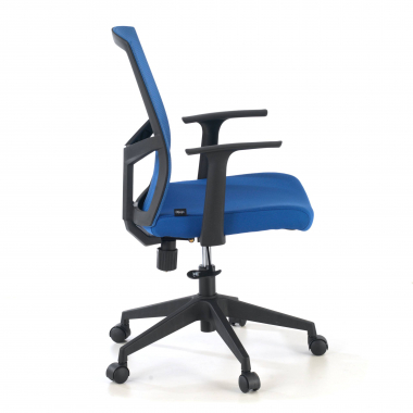 sedia girevole blu sedia da ufficio rete transpirante braccioli fissi supporto lombare 4