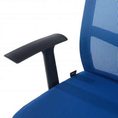 sedia girevole blu sedia da ufficio rete transpirante braccioli fissi supporto lombare 5