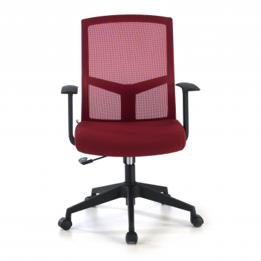 sedia girevole rosso sedia da ufficio rete transpirante braccioli fissi supporto lombare 9