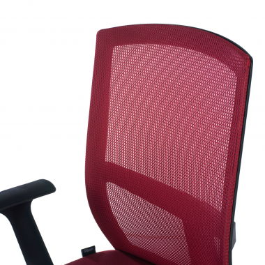 sedia girevole rosso sedia da ufficio rete transpirante braccioli fissi supporto lombare 4