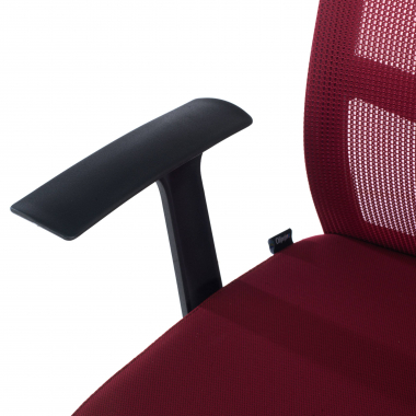 sedia girevole rosso sedia da ufficio rete transpirante braccioli fissi supporto lombare 7