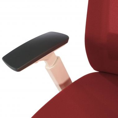 sedia ergonomica bianco rosso struttura bianca tessuto braccioli regolabili 3d 5