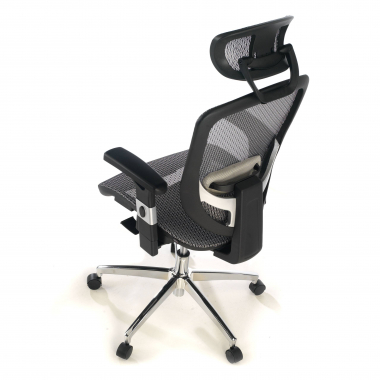 sedia da ufficio grigio flex rete transpirante braccioli mobili supporto lombare poggiatesta 8