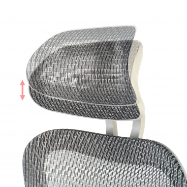 sedia ergonomica bianco grigio struttura bianca rete transpirante braccioli regolabili 3d doppio supporto lombare poggiatesta 10
