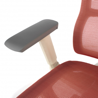 sedia ergonomica bianco rosso struttura bianca rete transpirante braccioli regolabili 3d doppio supporto lombare poggiatesta 6