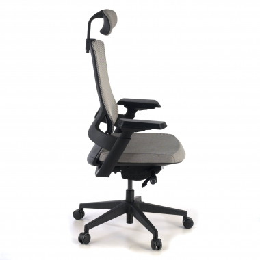 sedia ergonomica grigio wagner rete transpirante braccioli regolabili 3d supporto lombare 4