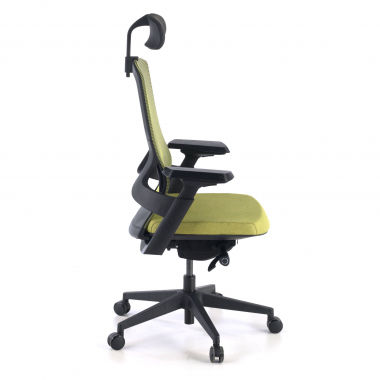sedia ergonomica verde wagner rete transpirante braccioli regolabili 3d supporto lombare 4