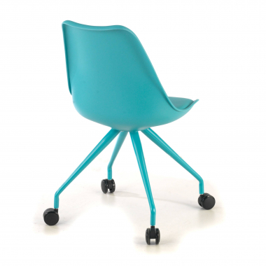 sedia scrivania per bambini blu sedia da ufficio di plastica senza braccioli 7