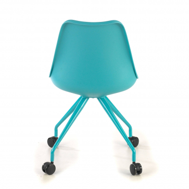 sedia scrivania per bambini blu sedia da ufficio di plastica senza braccioli 6