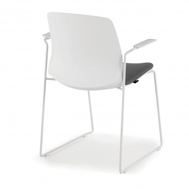 sedia da conferenza bianco grigio sedia con braccioli tessuto braccioli fissi 7