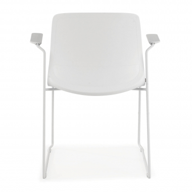 sedia da conferenza bianco grigio sedia con braccioli tessuto braccioli fissi 9