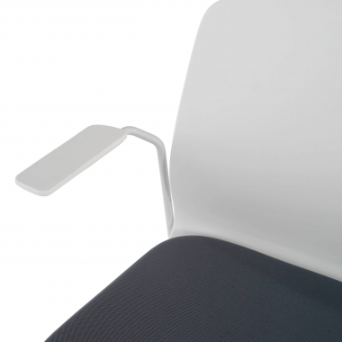 sedia da conferenza bianco grigio sedia con braccioli tessuto braccioli fissi 6
