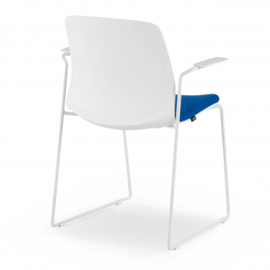 sedia da conferenza bianco blu sedia con braccioli tessuto braccioli fissi 7