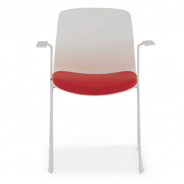 sedia da conferenza bianco rosso sedia con braccioli tessuto braccioli fissi 4