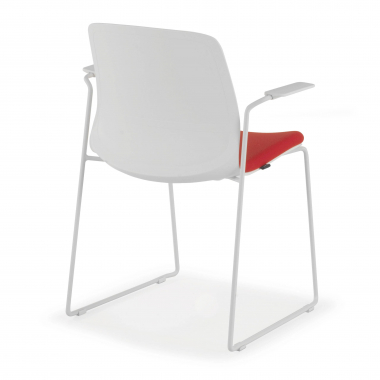 sedia da conferenza bianco rosso sedia con braccioli tessuto braccioli fissi 7