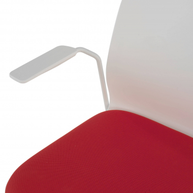 sedia da conferenza bianco rosso sedia con braccioli tessuto braccioli fissi 5