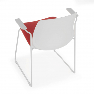sedia da conferenza bianco rosso sedia con braccioli tessuto braccioli fissi 6