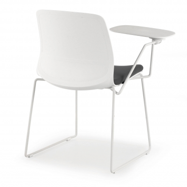 sedia con ribaltina bianco grigio sedia con piano di scrittura tessuto senza braccioli 7