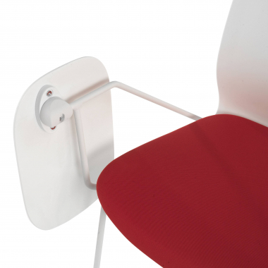 sedia con ribaltina bianco rosso sedia con piano di scrittura tessuto senza braccioli 7
