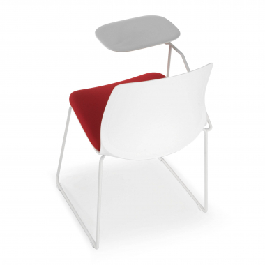 sedia con ribaltina bianco rosso sedia con piano di scrittura tessuto senza braccioli 9