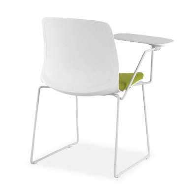 sedia con ribaltina bianco verde sedia con piano di scrittura tessuto senza braccioli 6