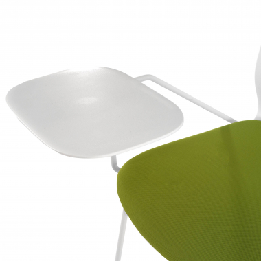 sedia con ribaltina bianco verde sedia con piano di scrittura tessuto senza braccioli 5