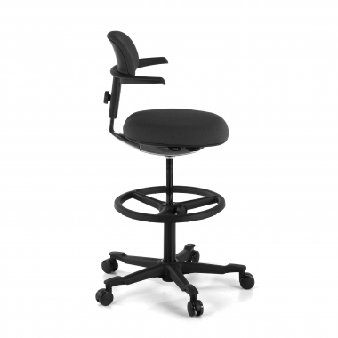 sgabello ergonomico nero erghos tessuto senza braccioli 4