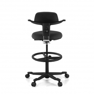 sgabello ergonomico nero erghos tessuto senza braccioli 8