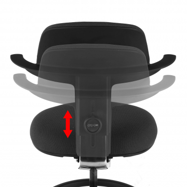 sgabello ergonomico nero erghos tessuto senza braccioli 5