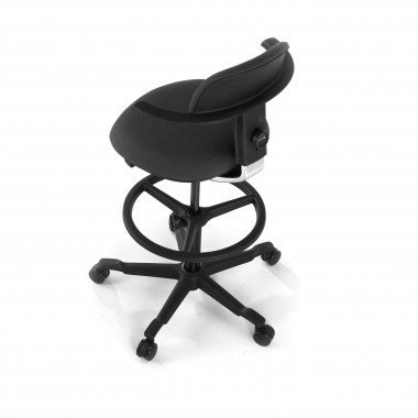 sgabello ergonomico nero erghos tessuto senza braccioli 9