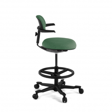 sgabello ergonomico verde erghos tessuto senza braccioli 8