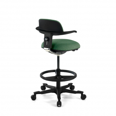 sgabello ergonomico verde erghos tessuto senza braccioli 6