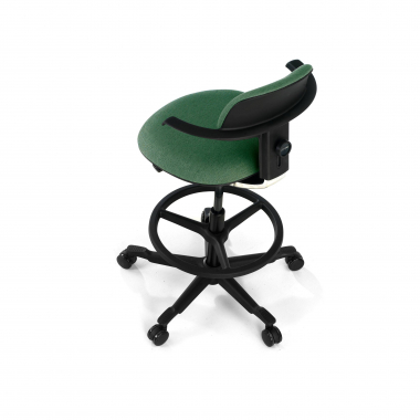 sgabello ergonomico verde erghos tessuto senza braccioli 9