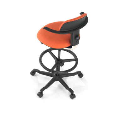 sgabello ergonomico arancione erghos tessuto senza braccioli 9